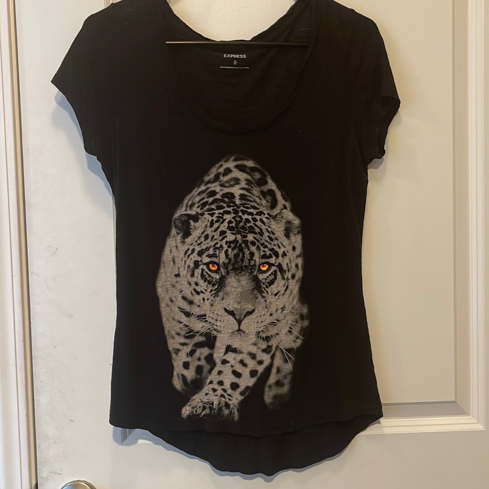 Black Leapord top